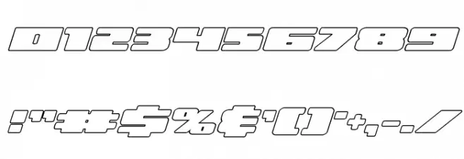 Illumino Outline Italic Font OTHER CHARS