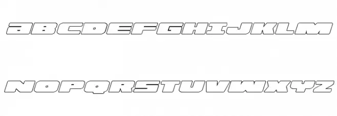 Illumino Outline Italic Caratteri MAIUSCOLE
