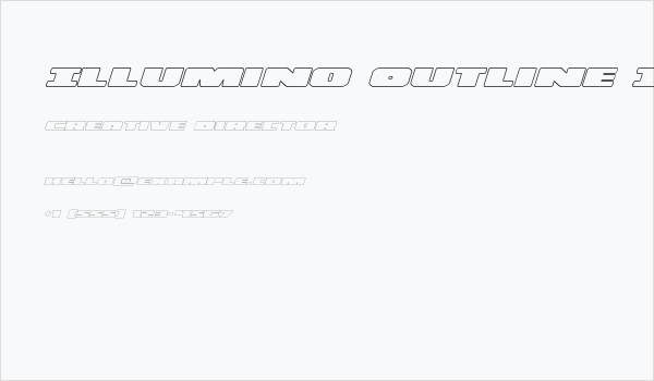 Illumino Outline Italic Business Card