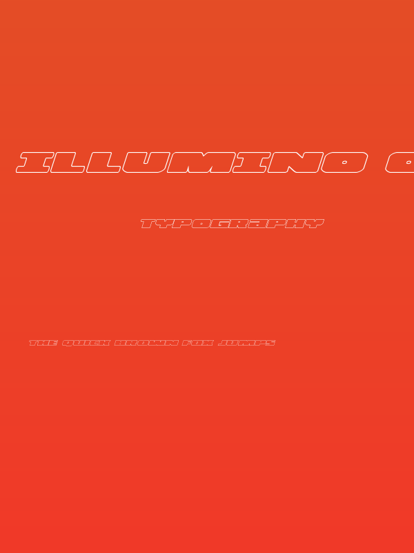 Illumino Outline Italic Poster