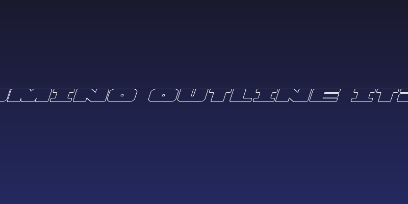 Illumino Outline Italic Social Header