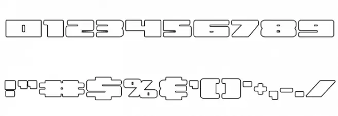 Illumino Outline Font OTHER CHARS
