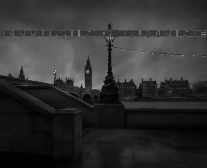Illumino Outline Font examples