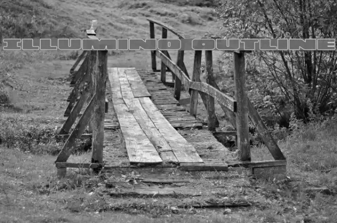 Illumino Outline Font examples