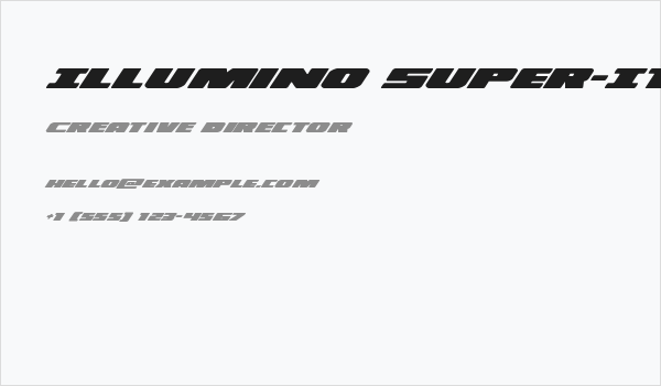 Illumino Super-Italic Business Card