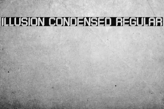 Illusion Condensed Regular Font examples