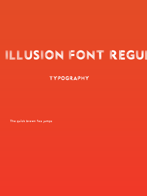 Illusion Font Regular Poster
