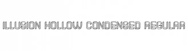 Illusion Hollow Condensed Regular  Descarca Fonturi Gratis
