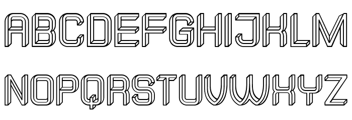 Illusion Hollow Condensed Regular Font OTHER CHARS