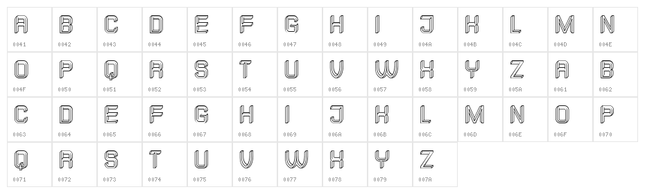 Illusion Hollow Condensed Regular Character Map