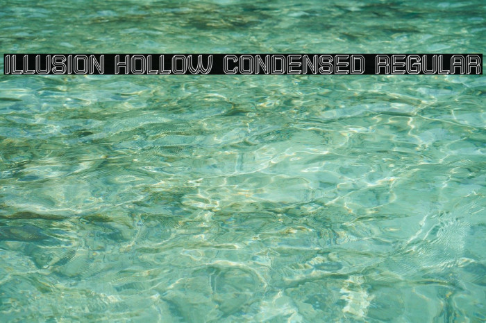Illusion Hollow Condensed Regular Font examples