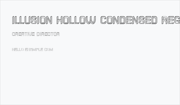 Illusion Hollow Condensed Regular Business Card