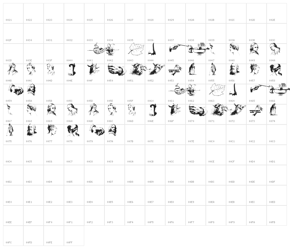 Illustrations tfb Character Map