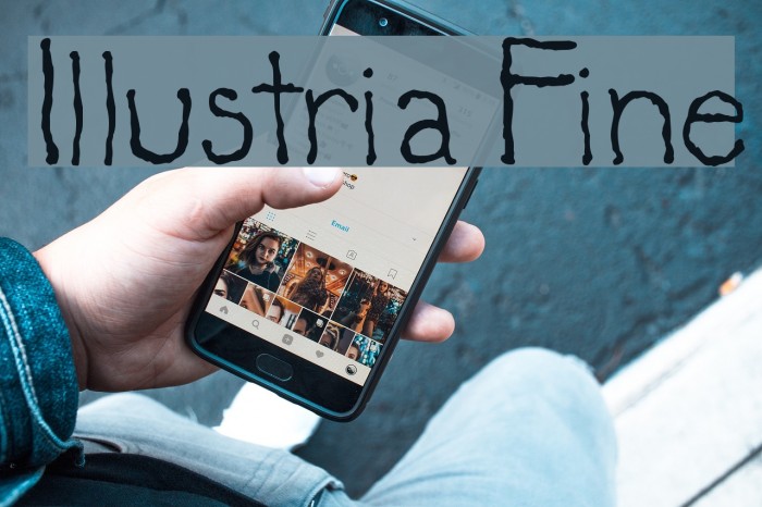 Illustria Fine Font examples
