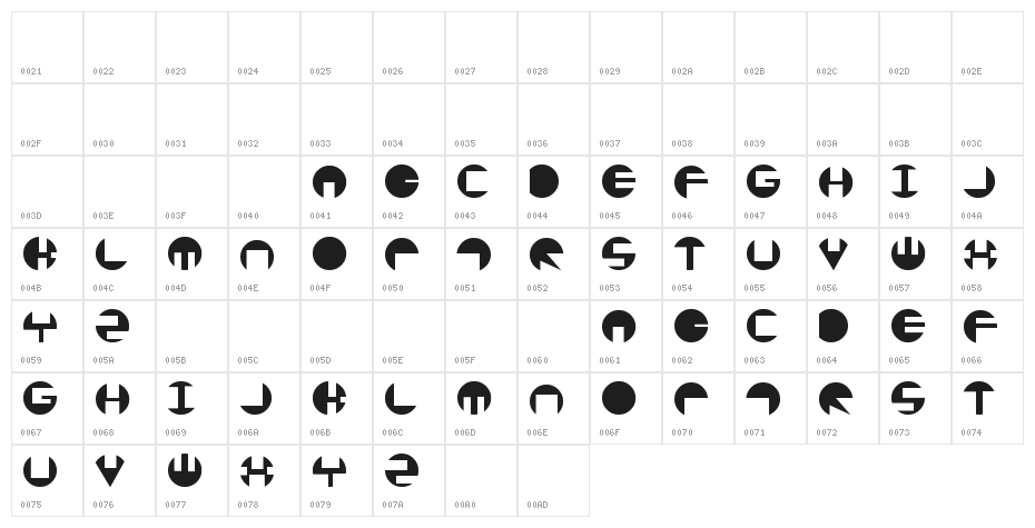 iLoveCircle Character Map