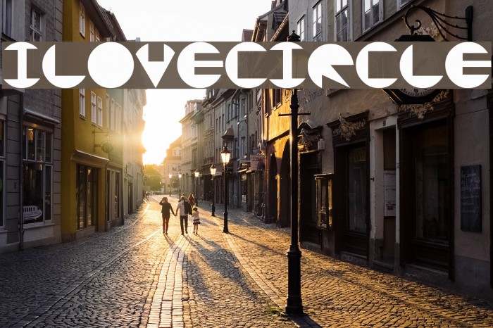 iLoveCircle Font examples