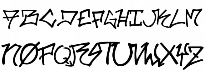 illskillz handstyle फ़ॉन्ट अपरकेस