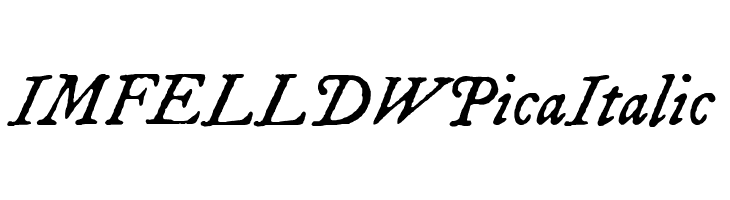 IM FELL DW Pica Italic Font
