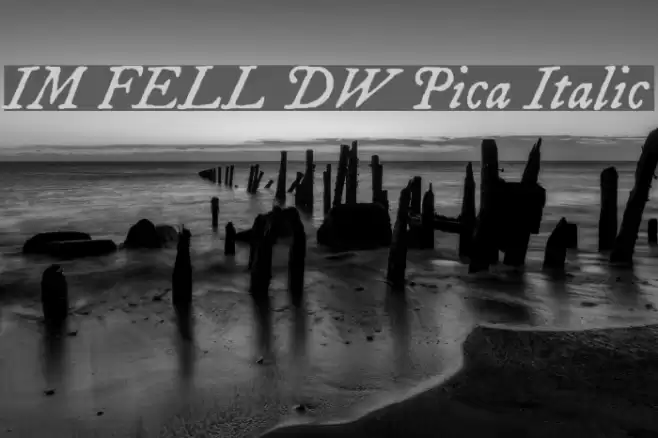 IM FELL DW Pica Italic Fuentes examples