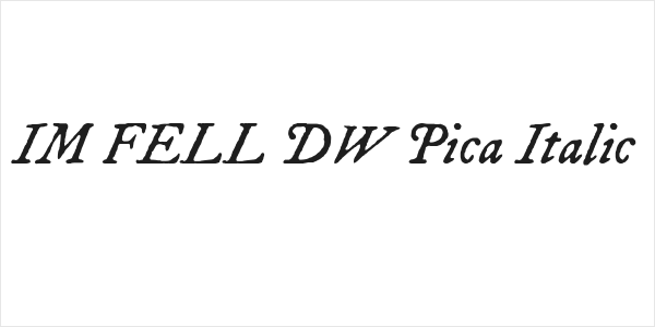 IM FELL DW Pica Italic Logo