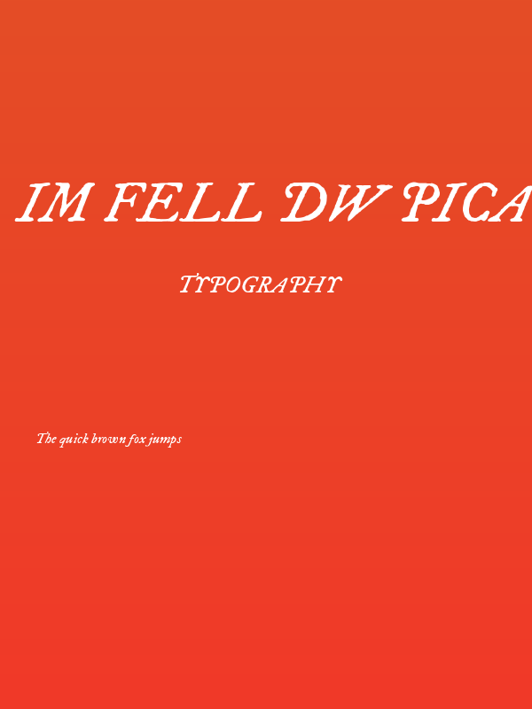 IM FELL DW Pica Italic Poster