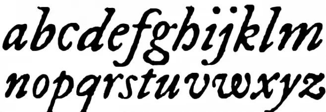 IM FELL DW Pica Italic Caratteri MINUSCOLO