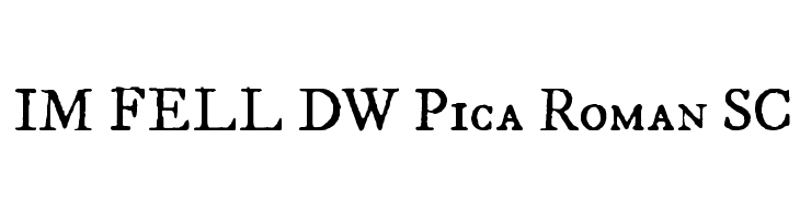 IM FELL DW Pica Roman SC Font