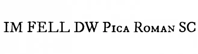 IM FELL DW Pica Roman SC  les polices de caractères gratuit tlcharger