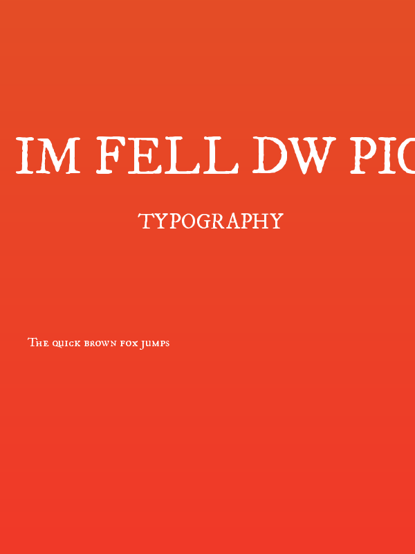 IM FELL DW Pica Roman SC Poster