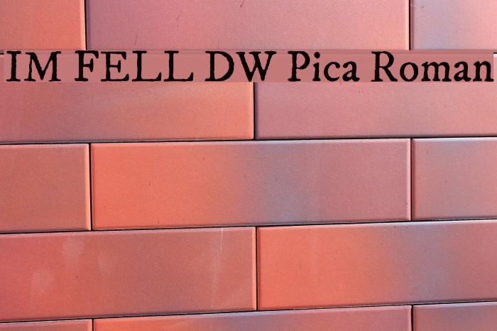 IM FELL DW Pica Roman Font examples