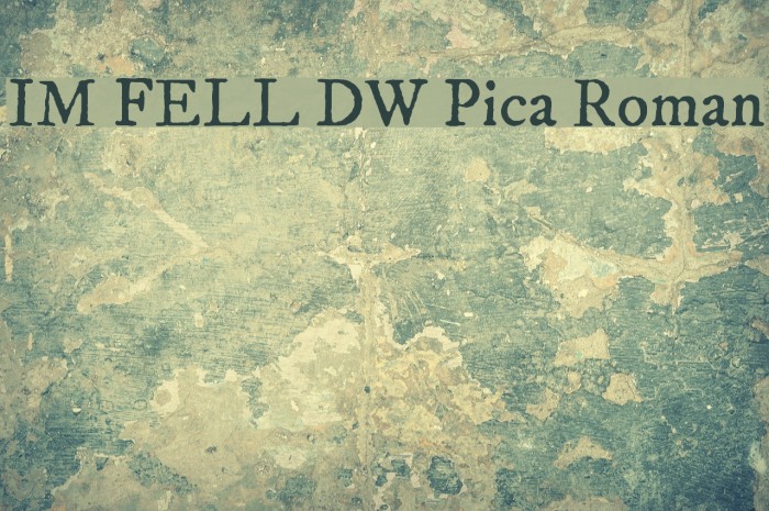 IM FELL DW Pica Roman Font examples