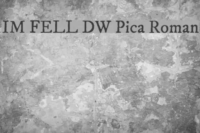 IM FELL DW Pica Roman خط examples