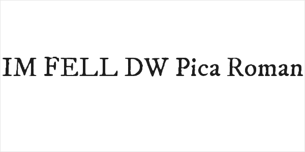 IM FELL DW Pica Roman Logo