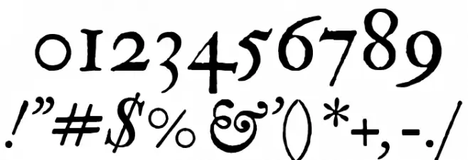 IM FELL Double Pica Italic Шрифта ДРУГИЕ символов