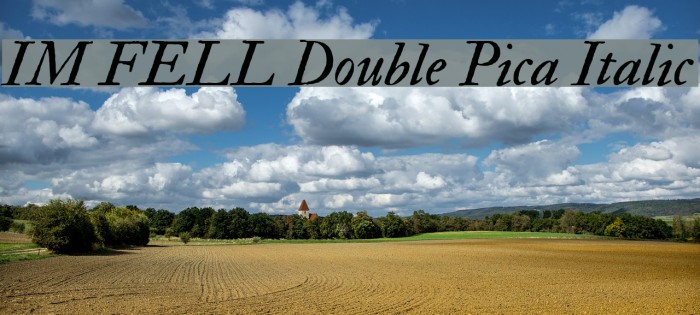 IM FELL Double Pica Italic Schriftart examples