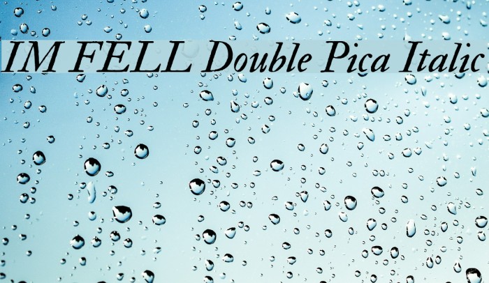 IM FELL Double Pica Italic Schriftart examples