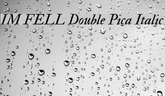 IM FELL Double Pica Italic Шрифта examples