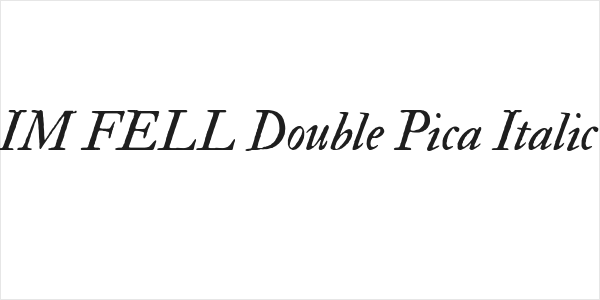 IM FELL Double Pica Italic Logo