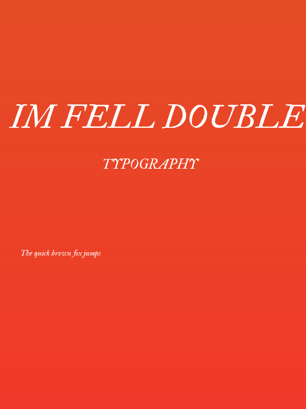 IM FELL Double Pica Italic Poster