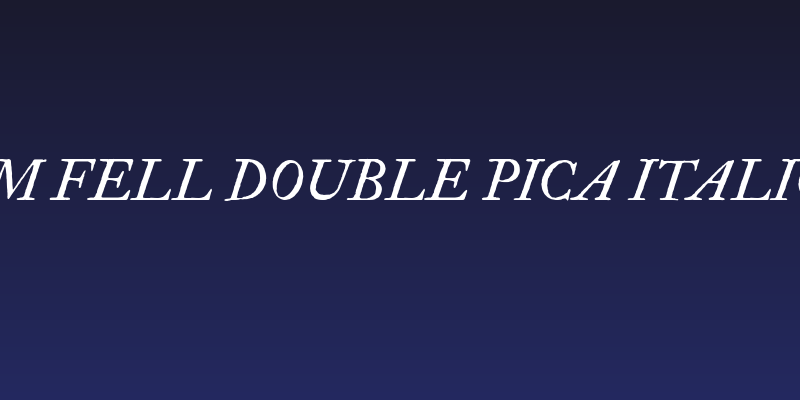 IM FELL Double Pica Italic Social Header