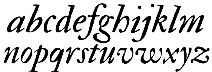 IM FELL Double Pica Italic Schriftart Kleinbuchstaben