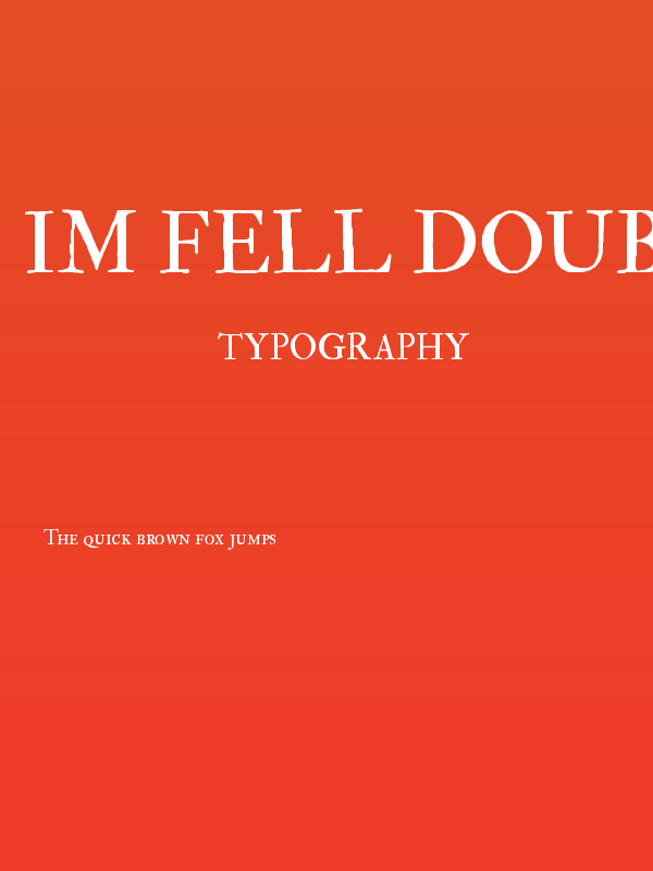 IM FELL Double Pica Roman SC Poster