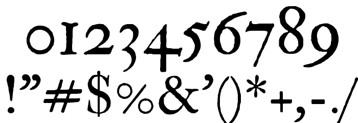 IM FELL Double Pica Roman Font OTHER CHARS