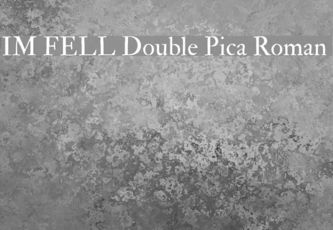 IM FELL Double Pica Roman  Шрифта examples