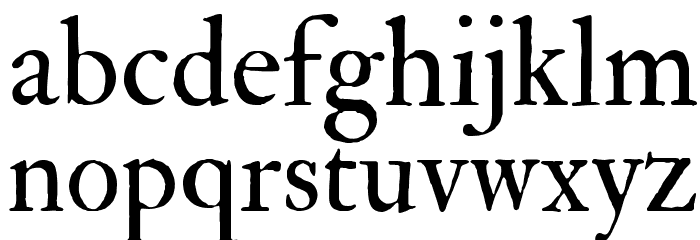 IM FELL Double Pica Roman Font LOWERCASE