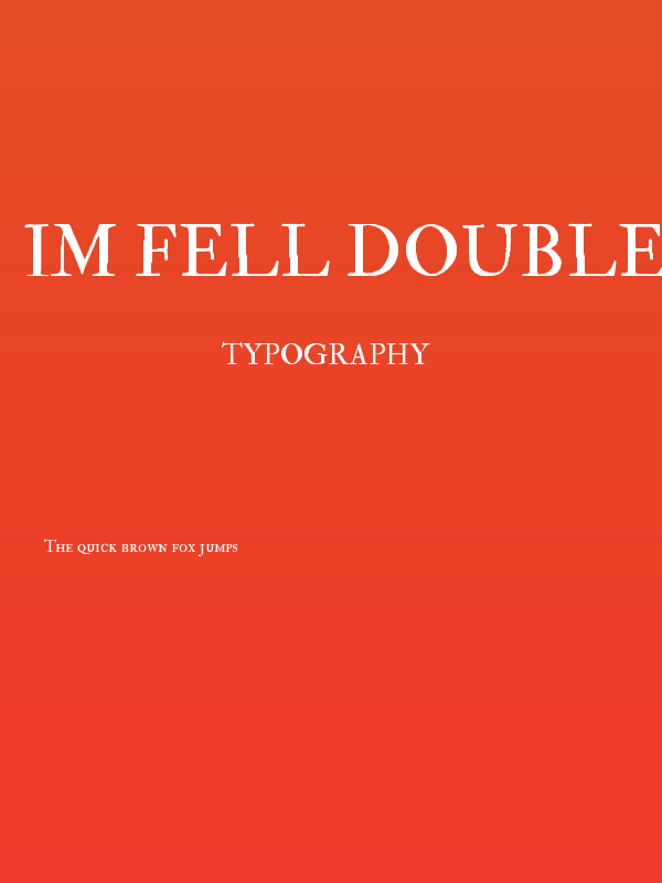 IM FELL Double Pica SC Poster