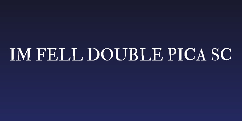 IM FELL Double Pica SC Social Header