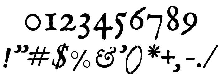 IM FELL English Italic Font OTHER CHARS