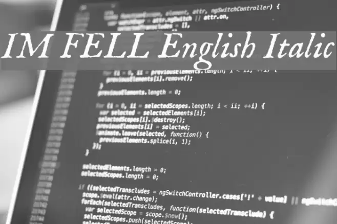 IM FELL English Italic Font examples