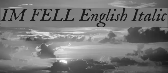 IM FELL English Italic Font examples